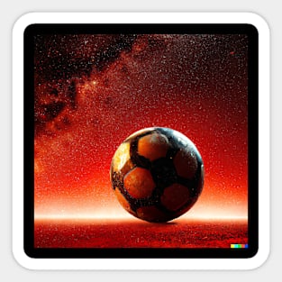 Football in space Sticker